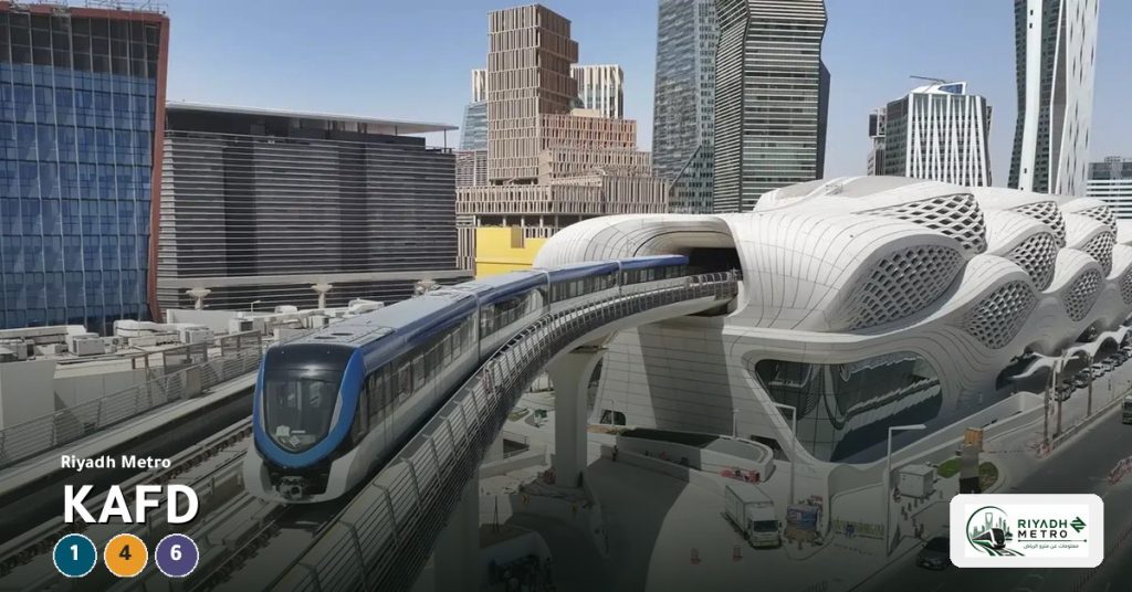 KAFD station on Line 1, Line 4 and Line 6 of the Riyadh Metro